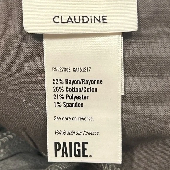 NEW EREVEVE Paige Claudine Silver Metallic Pants Size 32